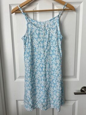 art class Sky Blue White Daisy dress